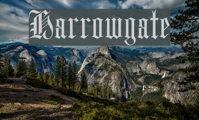 Harrowgate Font examples
