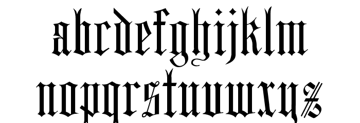 Harrowgate Font LOWERCASE