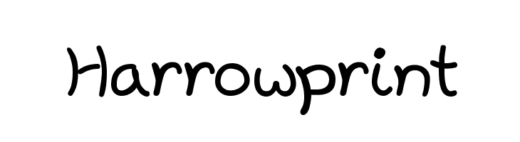 Harrowprint  Frei Schriftart Herunterladen
