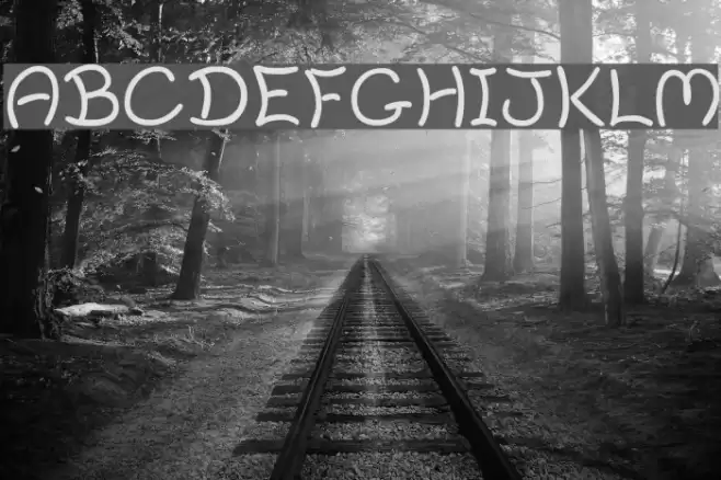 Harrowprint Font examples