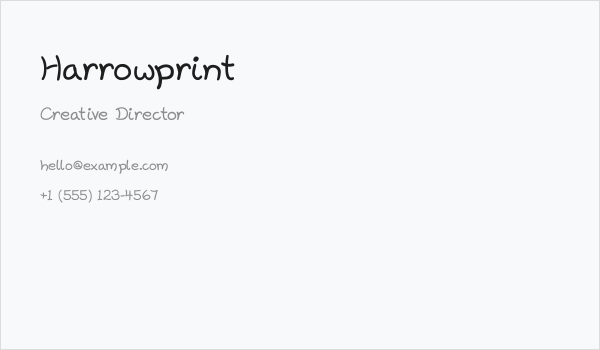 Harrowprint Business Card
