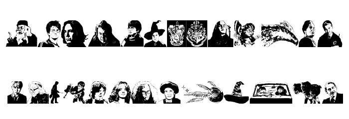 Harry Potter and the Dingbats Font LOWERCASE