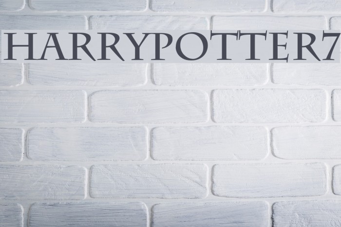 HarryPotter7 Font examples