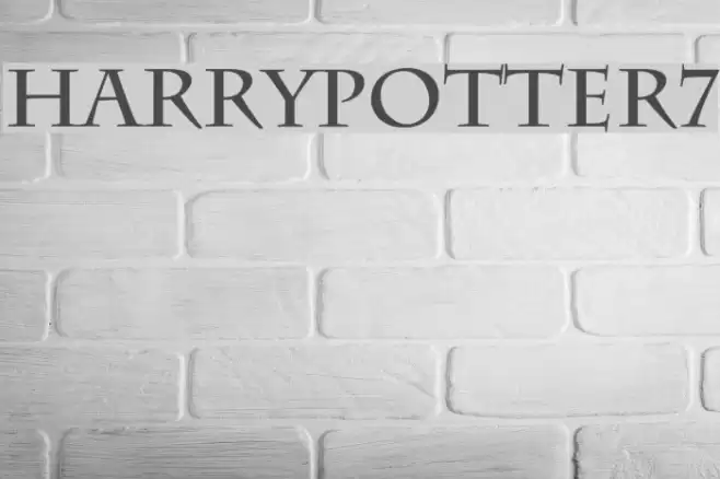 HarryPotter7 Font examples