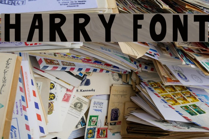 Harry Font examples