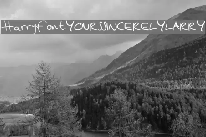 Harry_font__YOURSSINCERELYLARRY_ Font examples