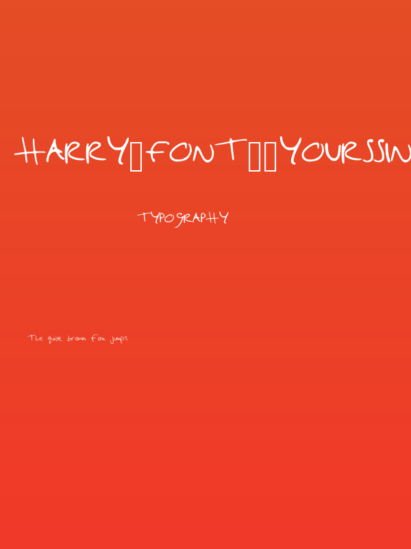 Harry_font__YOURSSINCERELYLARRY_ Poster