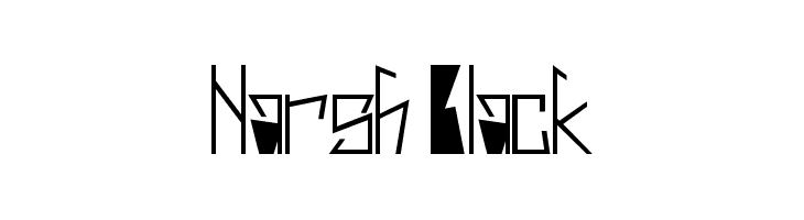 Harsh Black  Free Fonts Download