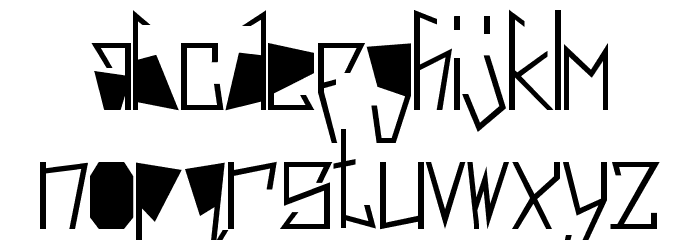 Harsh Black Font LOWERCASE