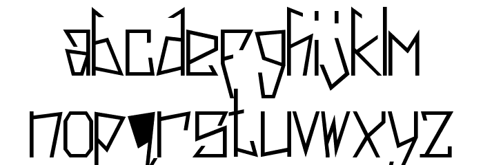 Harsh Bold Font LOWERCASE