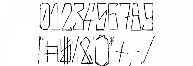 Harsh Hand Font OTHER CHARS