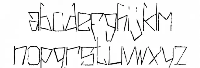 Harsh Hand Font LOWERCASE