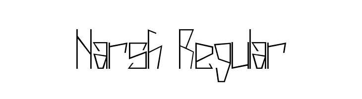 Harsh Regular  font caratteri gratis