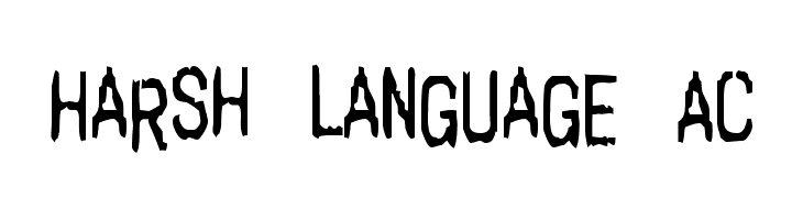 Harsh language AC Font