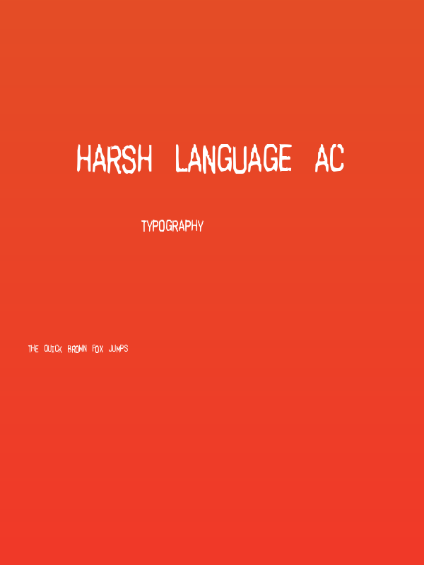 Harsh language AC Poster