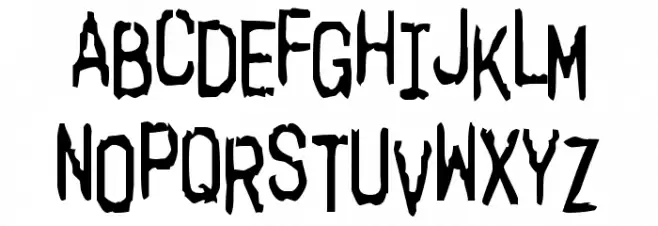 Harsh language AC Schriftart Kleinbuchstaben