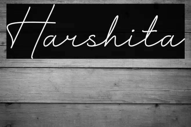Harshita Font examples