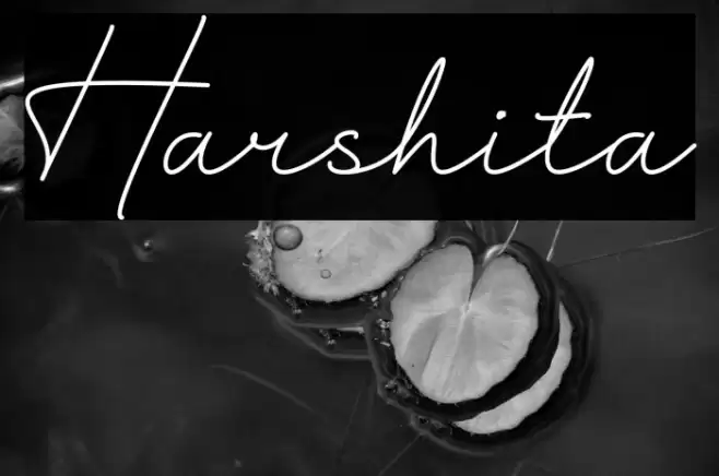 Harshita Font examples