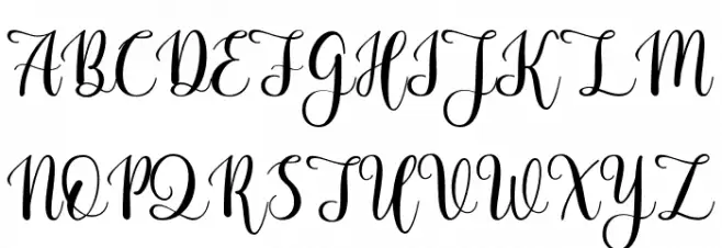 Harsley script Schriftart Groß