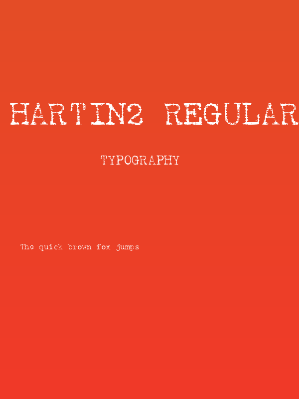 Hartin2 Regular Poster
