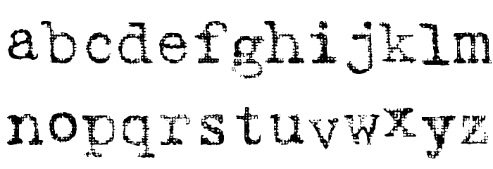 Harting Plain Font LOWERCASE