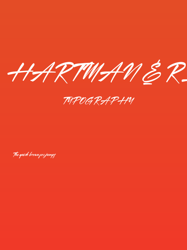 Hartman & Richard Italic Poster