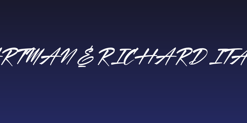 Hartman & Richard Italic Social Header