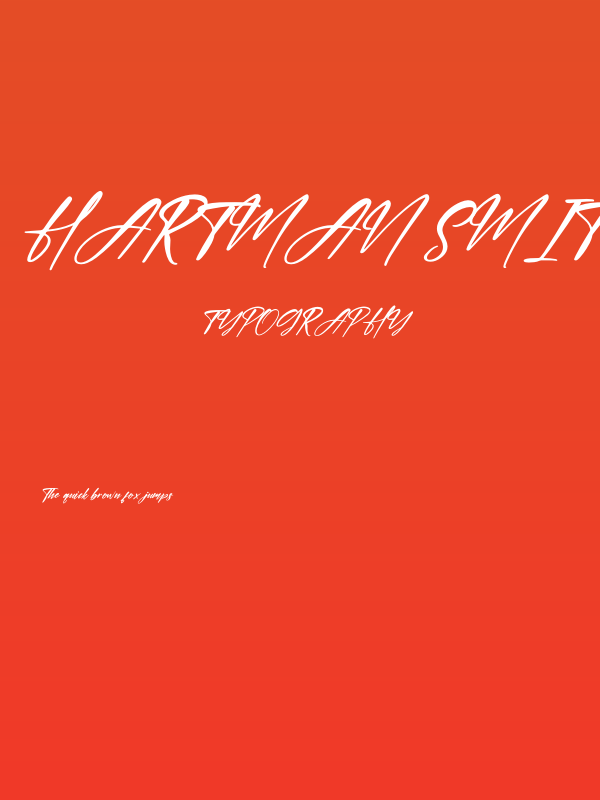 Hartman Smith Italic Poster