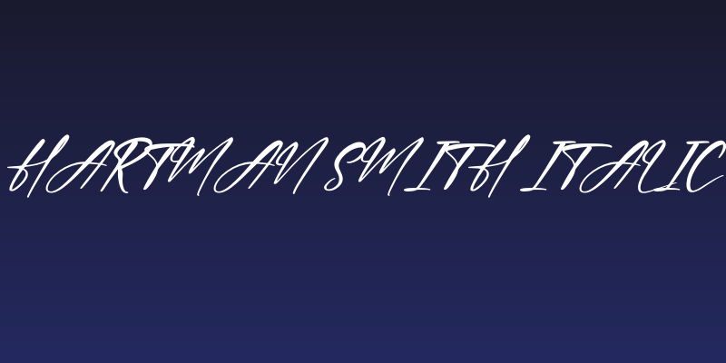 Hartman Smith Italic Social Header