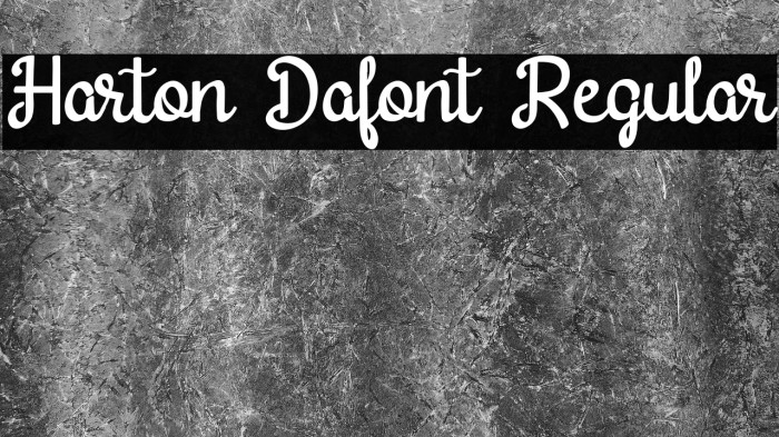 Harton Dafont Regular Example 1
