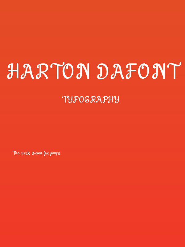 Harton Dafont Regular Poster