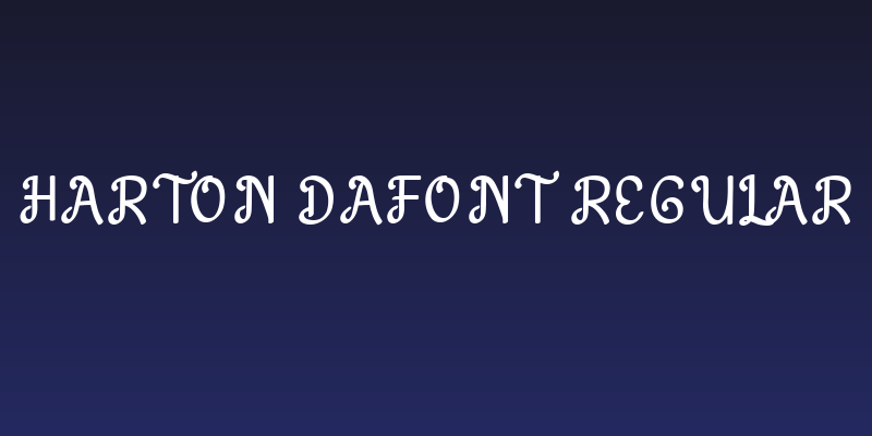 Harton Dafont Regular Social Header