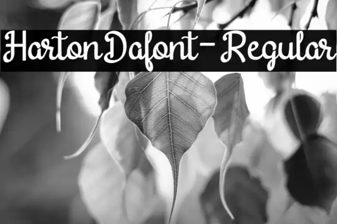 HartonDafont-Regular Font examples