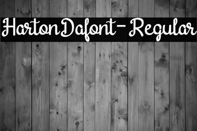 HartonDafont-Regular Font examples