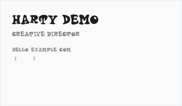 Harty Demo Business Card
