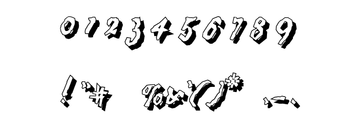 HartzVier-Shadow Font OTHER CHARS