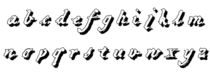 HartzVier-Shadow Font LOWERCASE