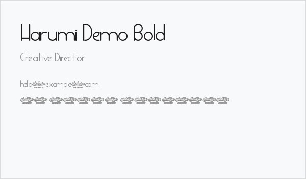 Harumi Demo Bold Business Card