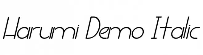 Harumi Demo Italic  Скачать бесплатные шрифты