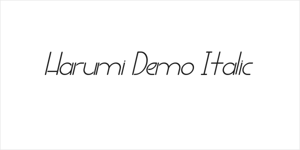 Harumi Demo Italic Logo