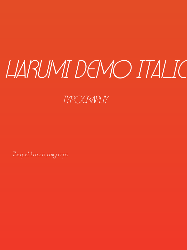 Harumi Demo Italic Poster