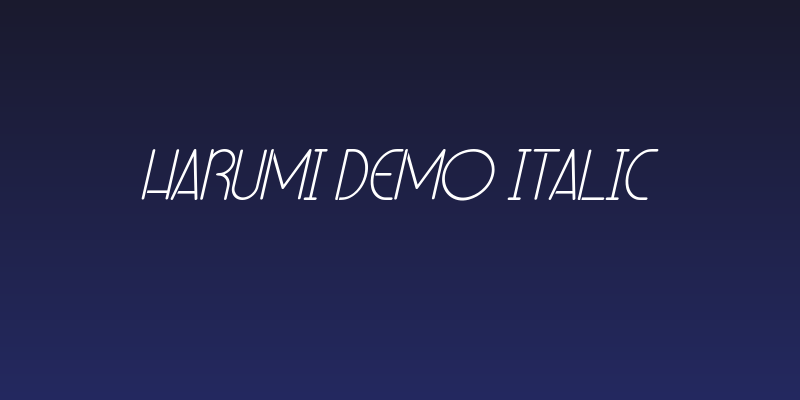 Harumi Demo Italic Social Header