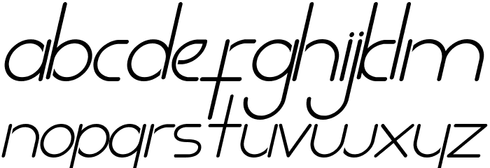 Harumi Demo Italic Font LOWERCASE