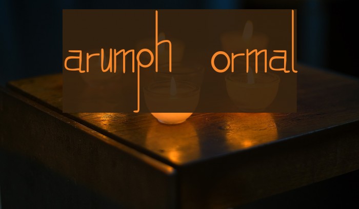 Harumph Normal Font examples