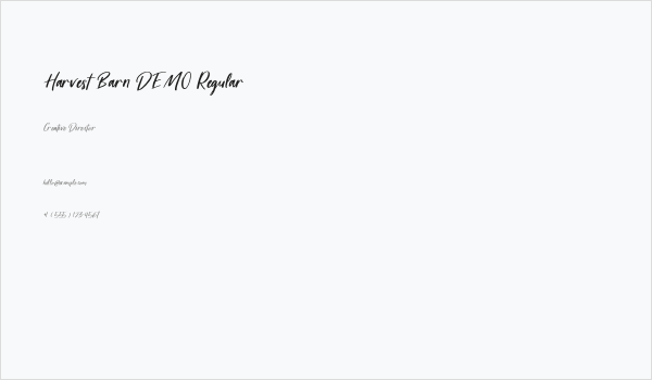 Harvest Barn DEMO Regular Business Card