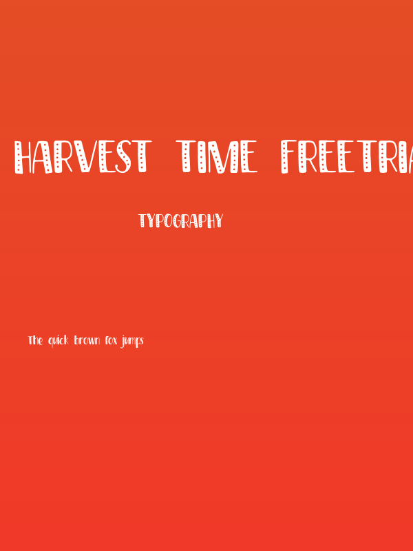 Harvest Time FreeTrial Poster