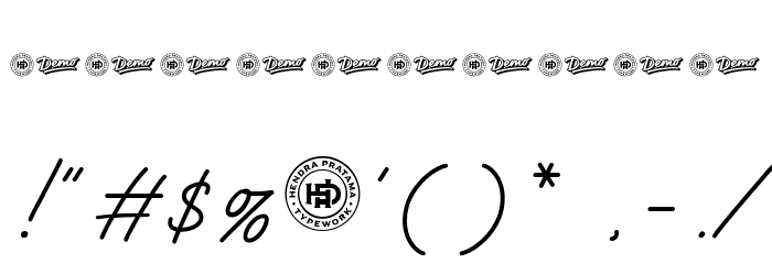 HarveyScript Font OTHER CHARS