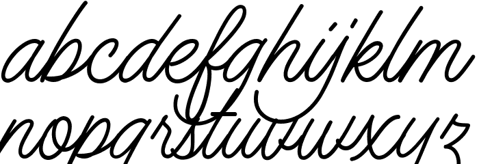 HarveyScript Font LOWERCASE