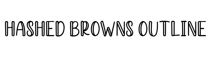 Hashed Browns Outline  Free Fonts Download