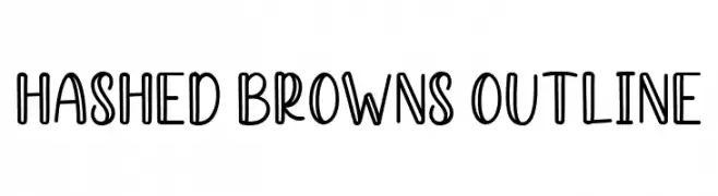 Hashed Browns Outline  Frei Schriftart Herunterladen